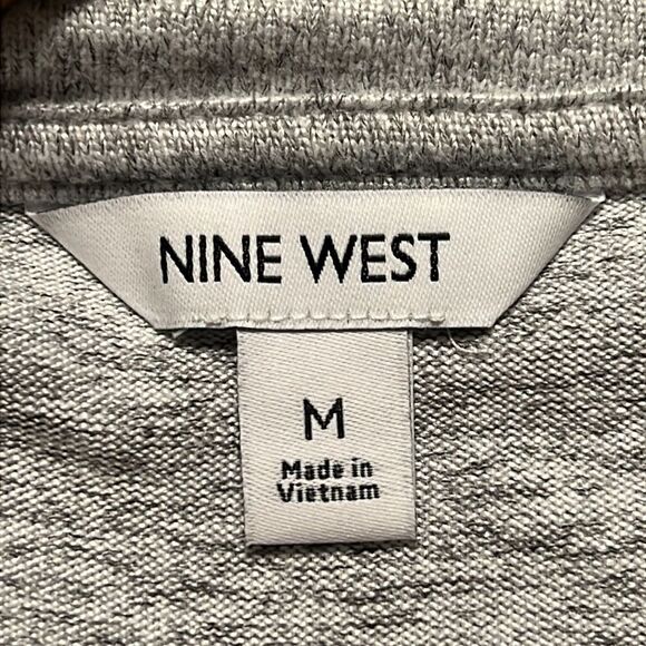 Long Sleeve Dress Women's Medium Nine West Gray Soft Stretch Casual Basic NEW - Picture 9 of 10